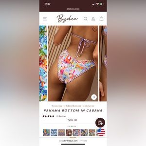 Bydee Panama Bottom in Cabana, size L